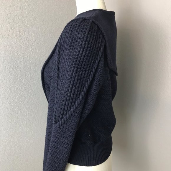 Geiger 100% Wool Navy Sweater - Picture 5 of 8